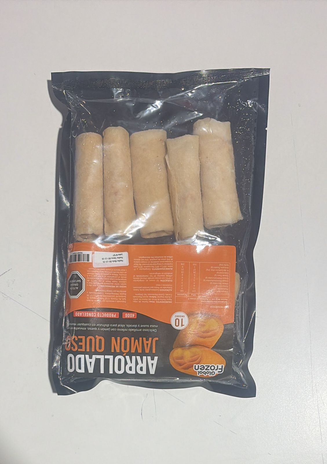 Arrollado Jamón-Queso 400 Grs Global Frozen