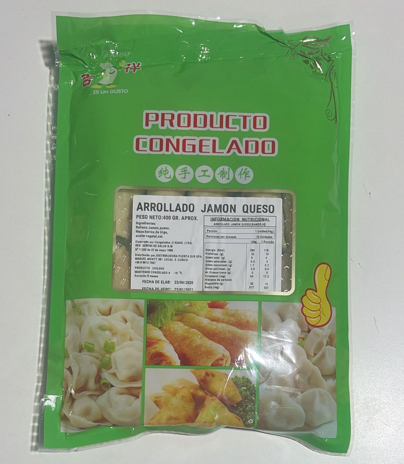 Arrollado Jamón Queso Ji Xian 10 unidades