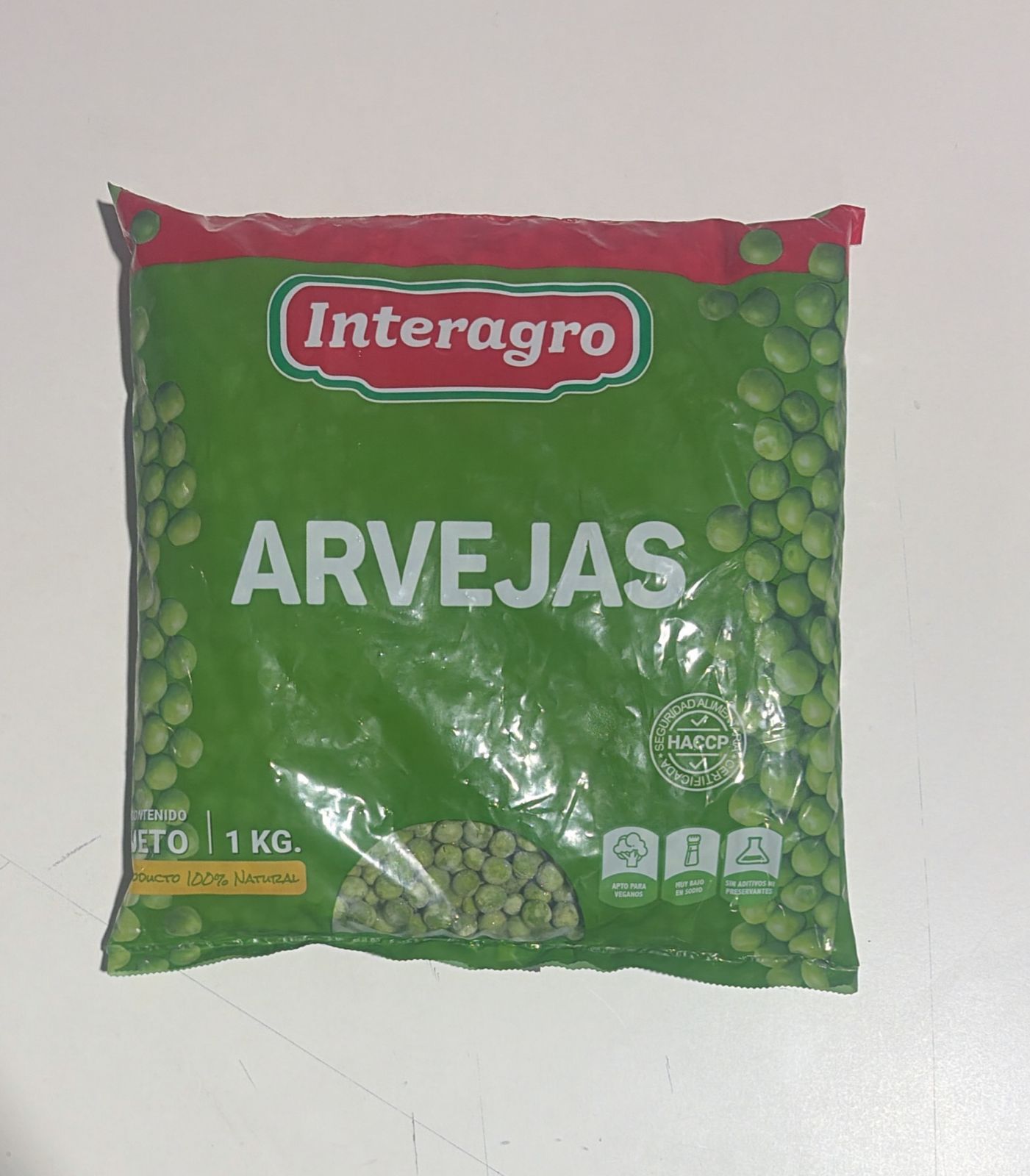 Arvejas IQF 1 Kg Interagro