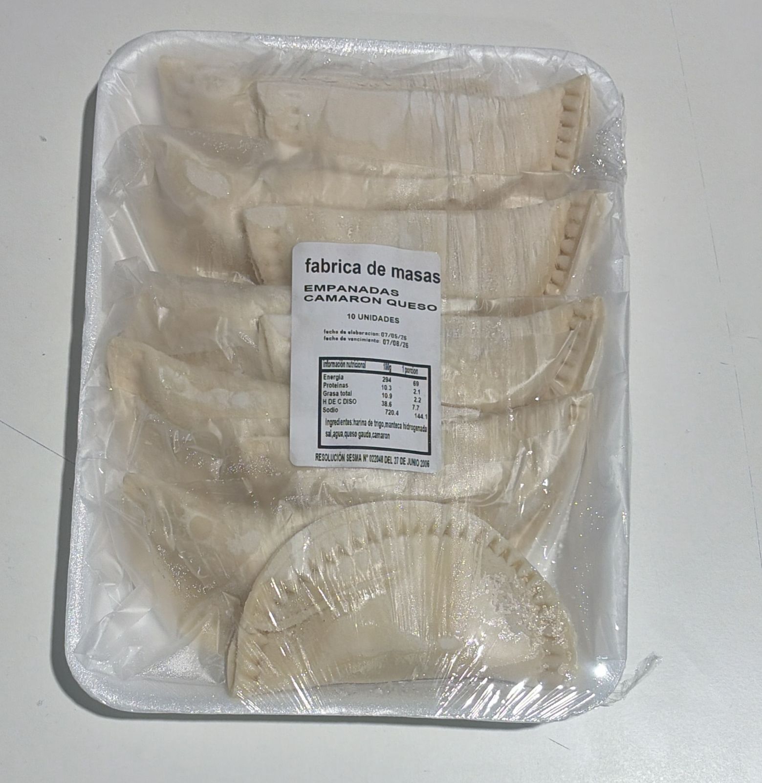 Empanadas Camarón-Queso 10 un. El Torito