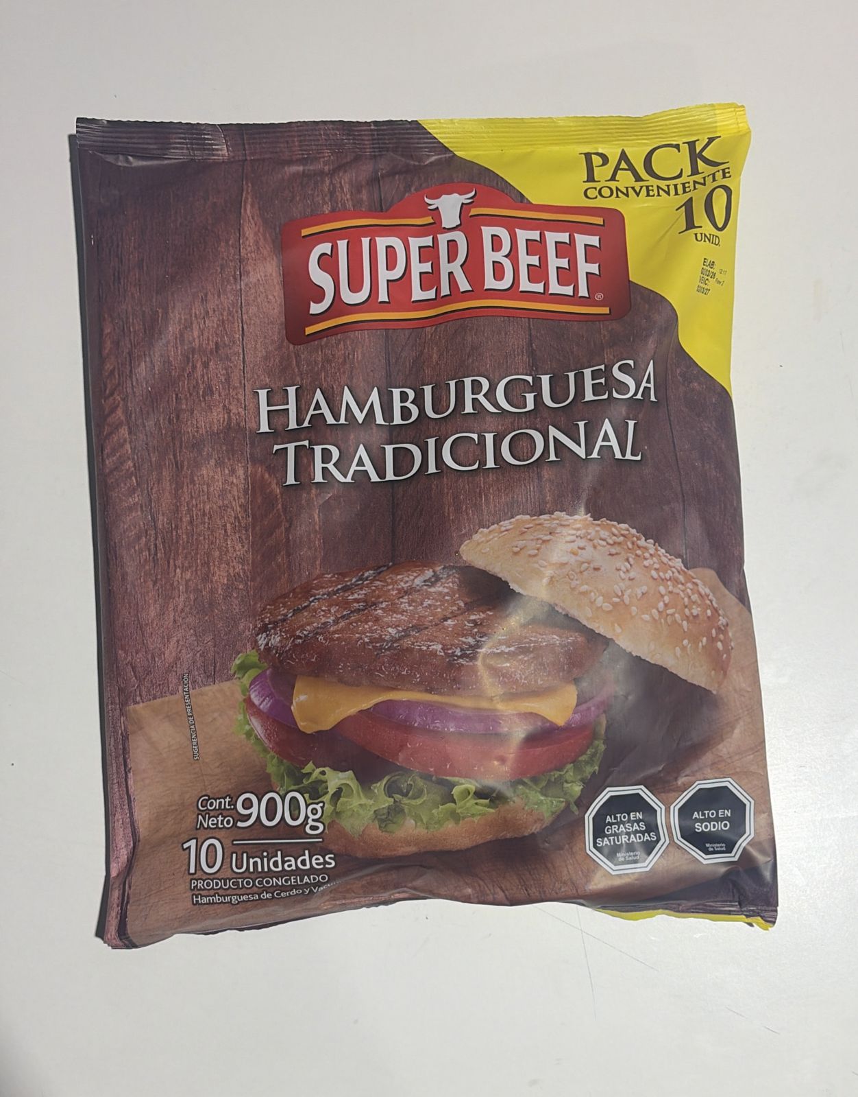Hamburguesas bolsa 10 x 90 grs Super Beef