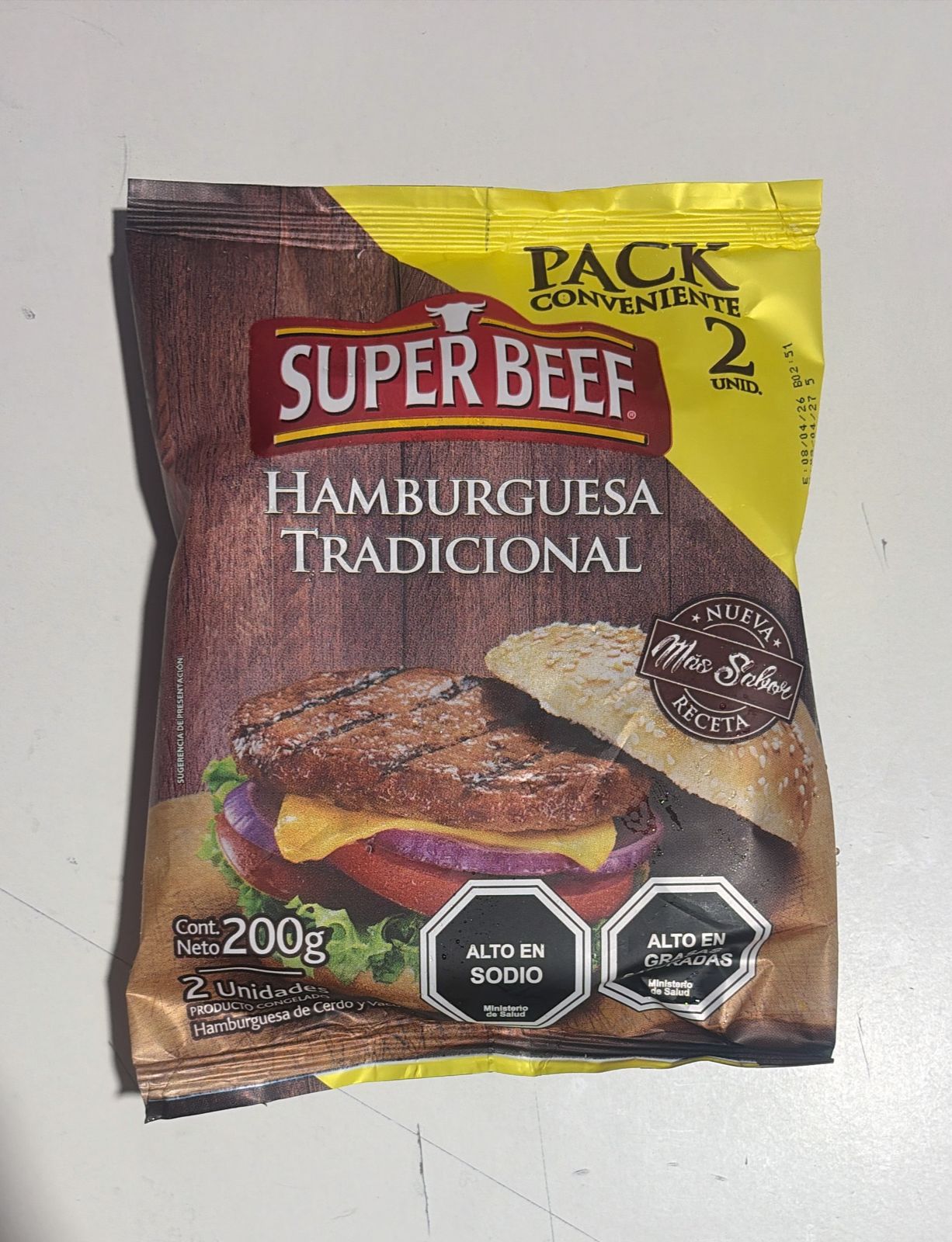 Hamburguesa Tradicional pack 2 x 100 grs Super Beef
