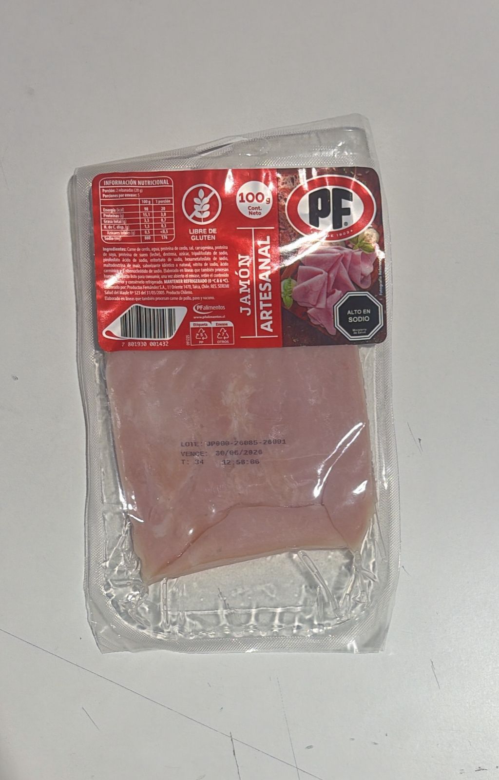 Jamón Artesanal 100 grs PF