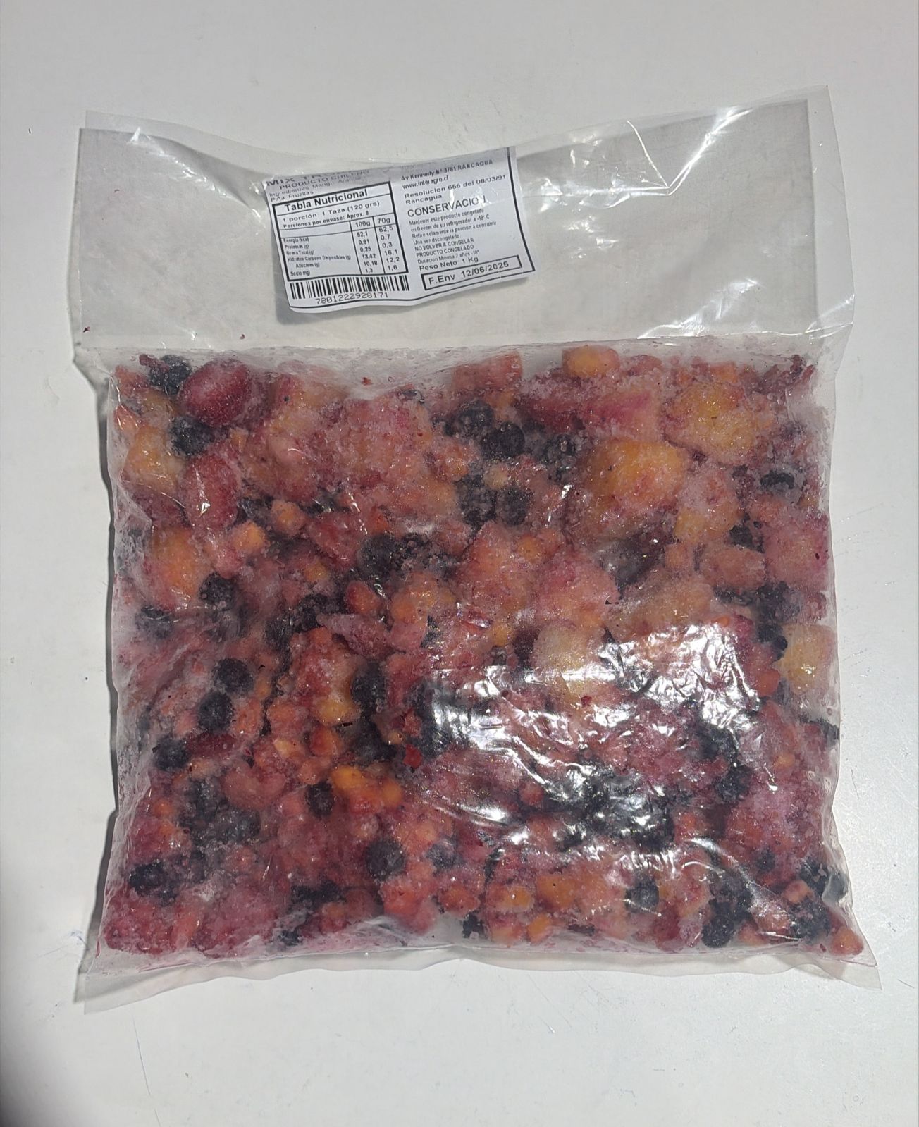 Mix Tropical 1 kg Interagro (Mango, Piña, Arándanos y Frutilla)
