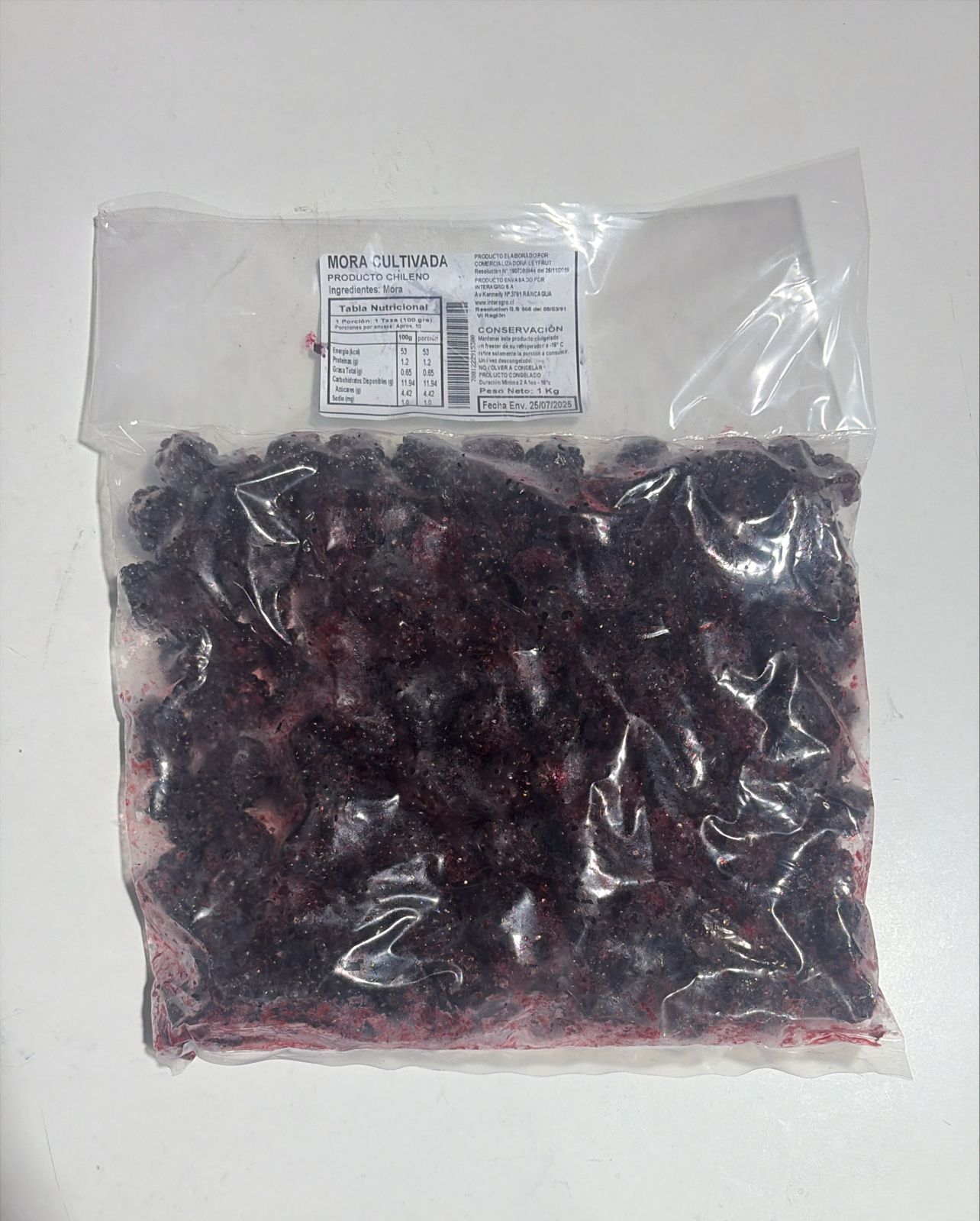 Mora Cultivada 1 kg Interagro