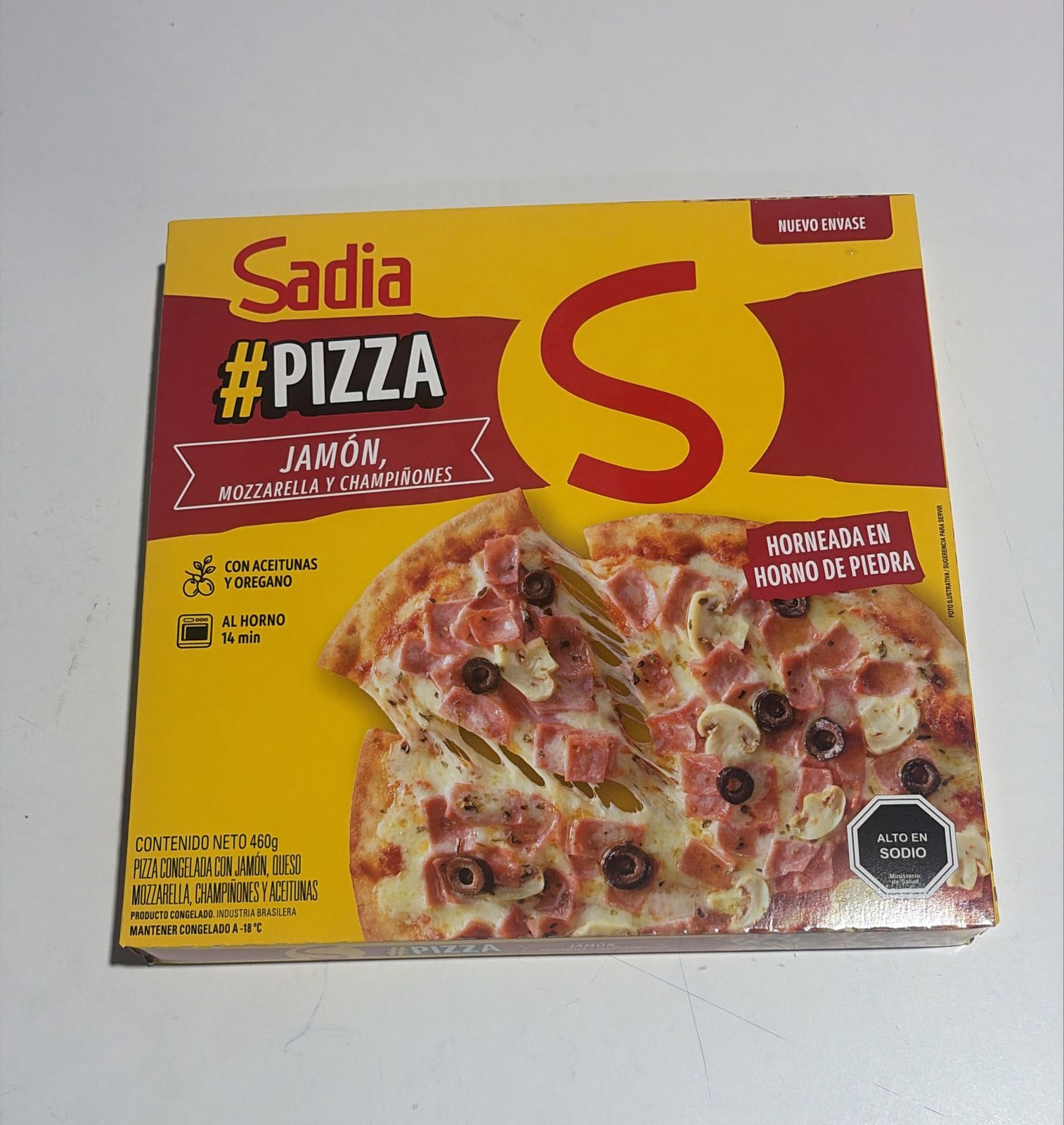 Pizza Jamón Queso, champ y Ac 460 grs Sadia