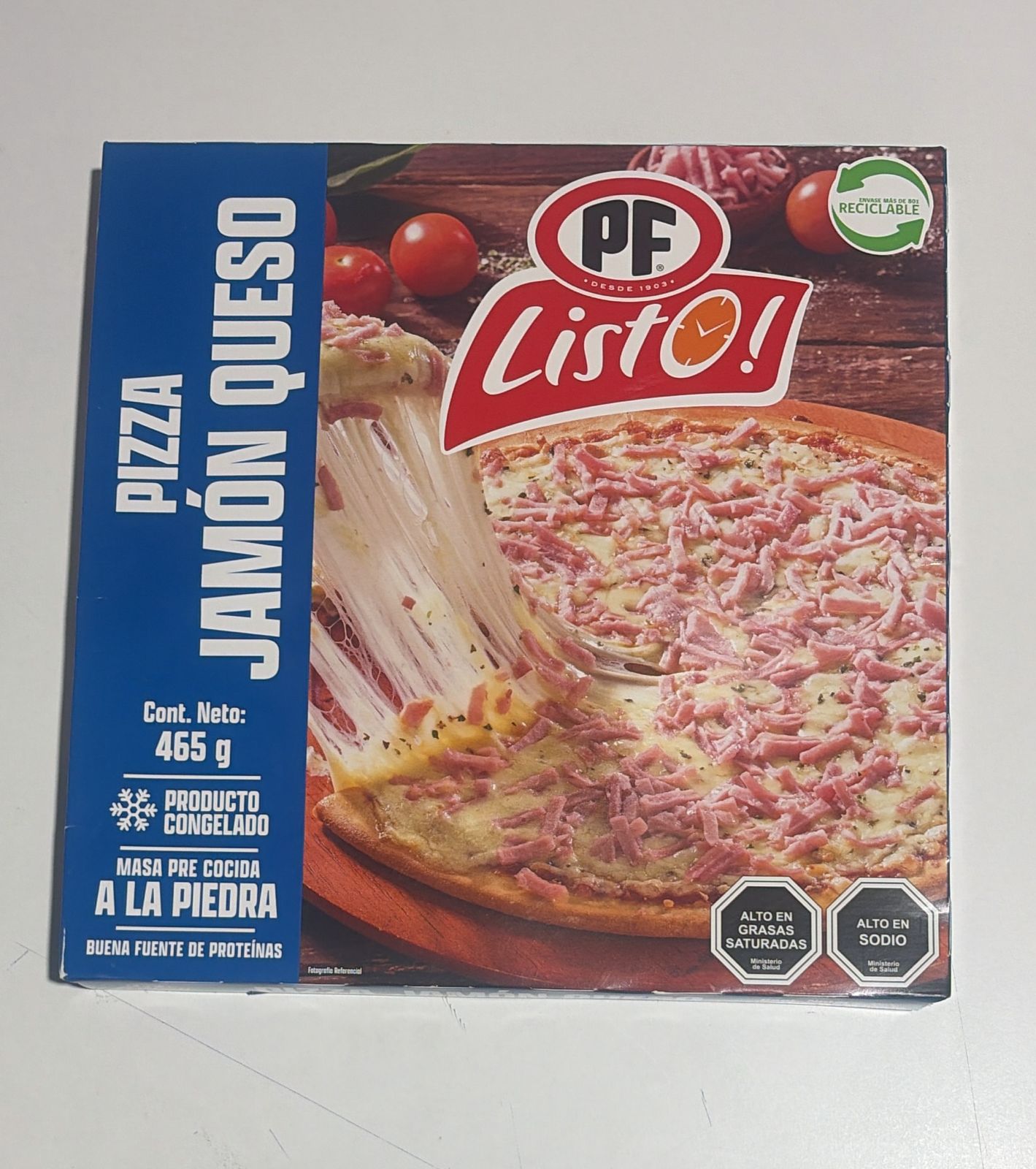 Pizza Jamon Y Queso 465 grs PF