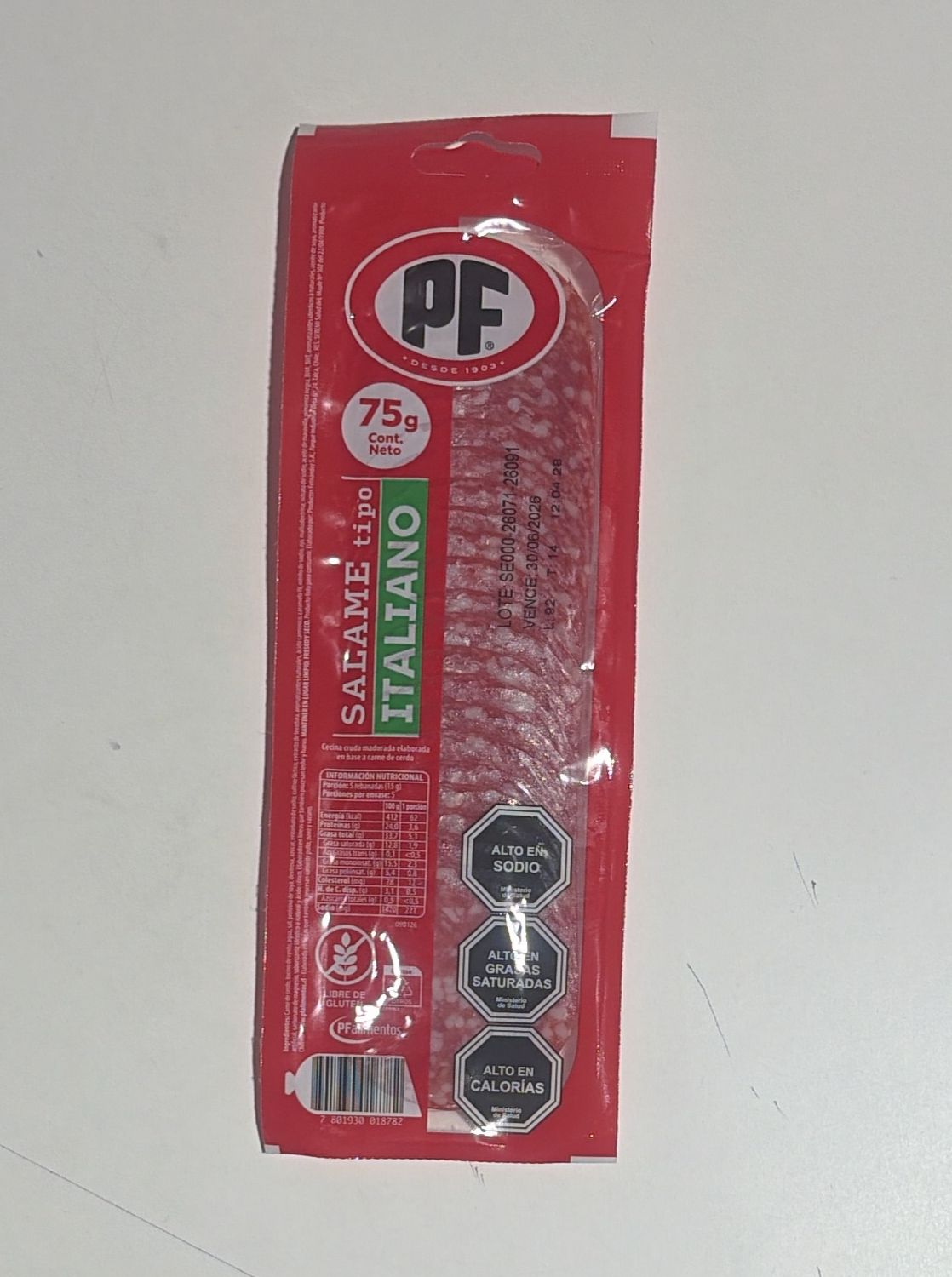 Salame Italiano 75 grs PF
