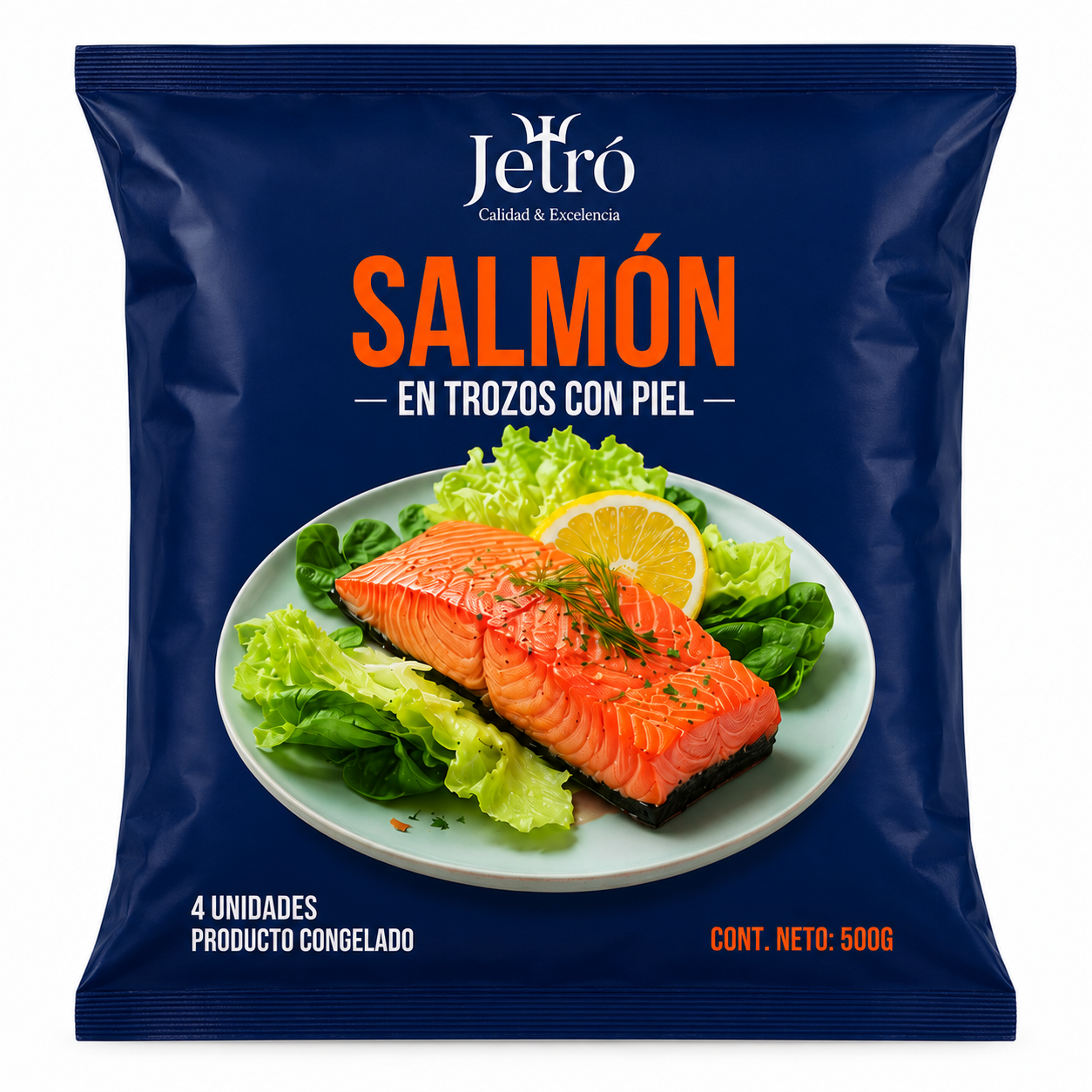 Salmón Trozo 500 grs Jetro