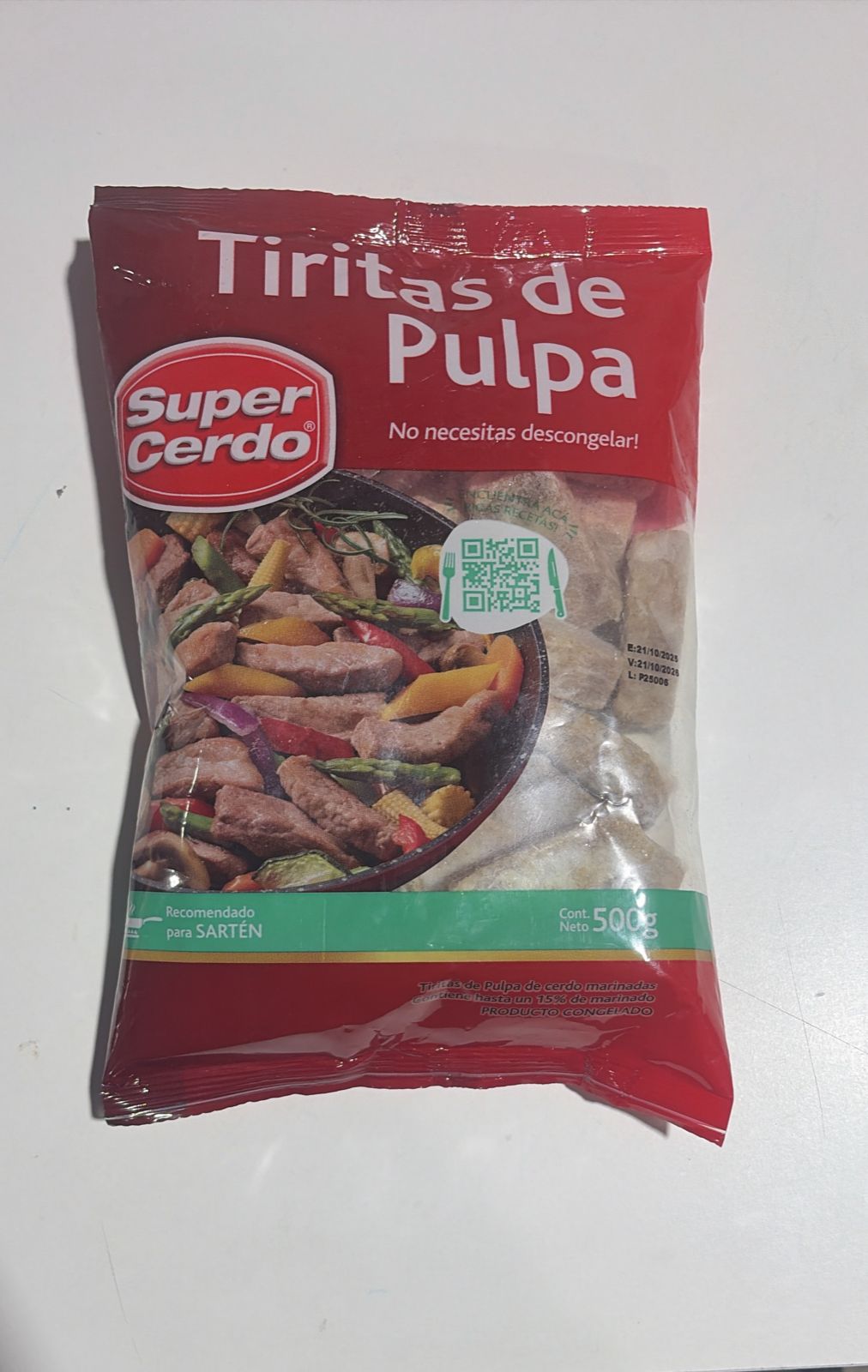 Tiritas de pulpa de Cerdo 500 grs Super Cerdo