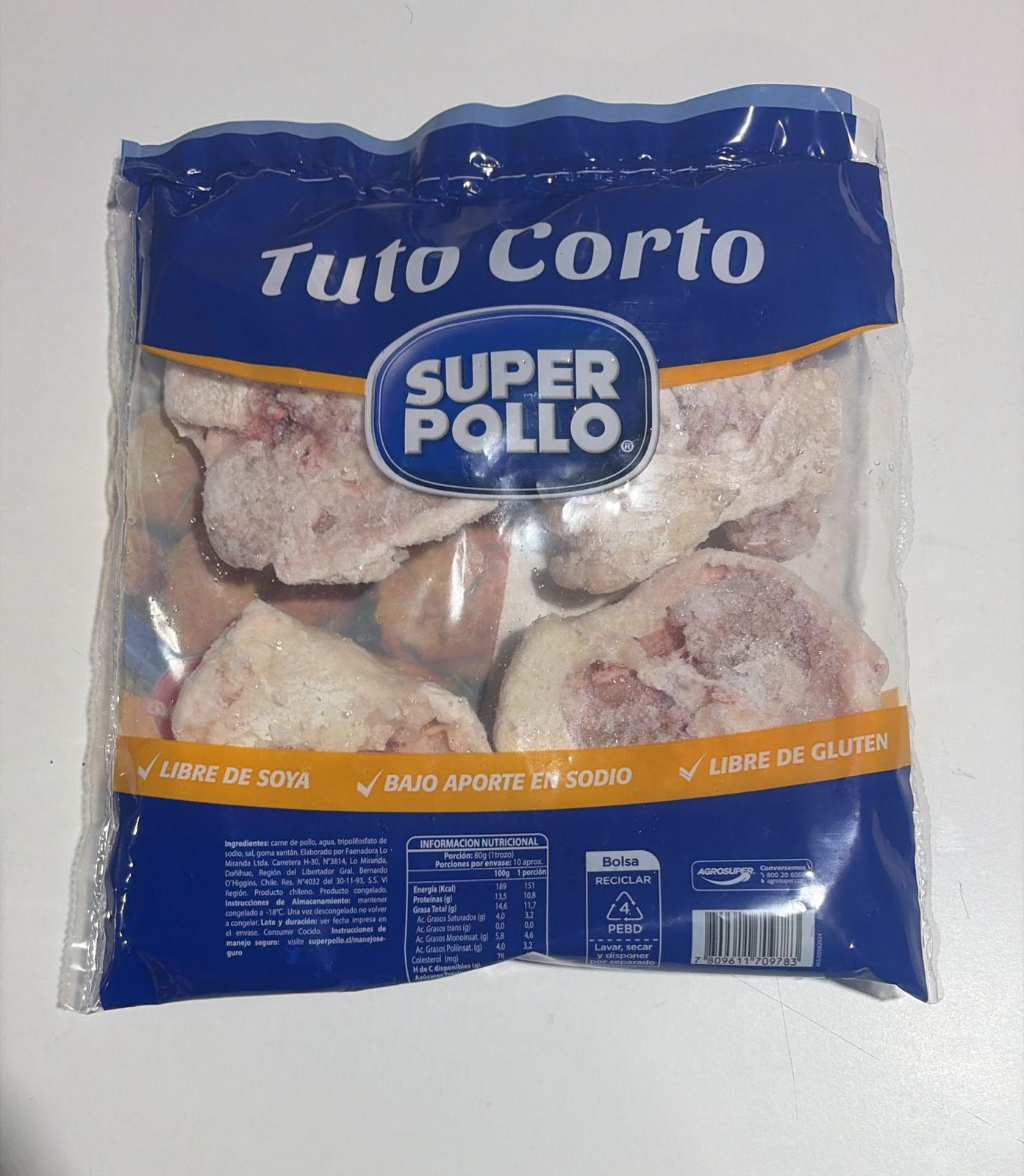 Trutro Corto Pollo 800 grs Super Pollo