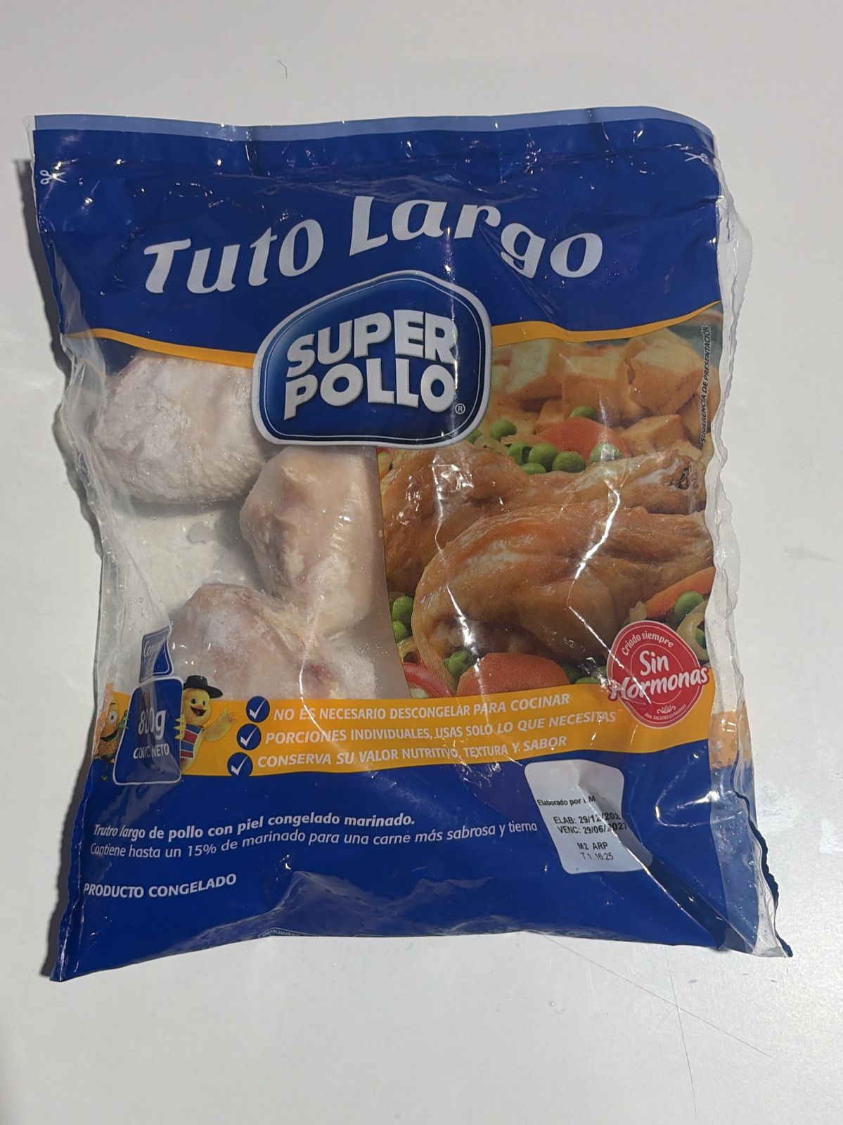 Tutro Largo Pollo 800 grs Super Pollo