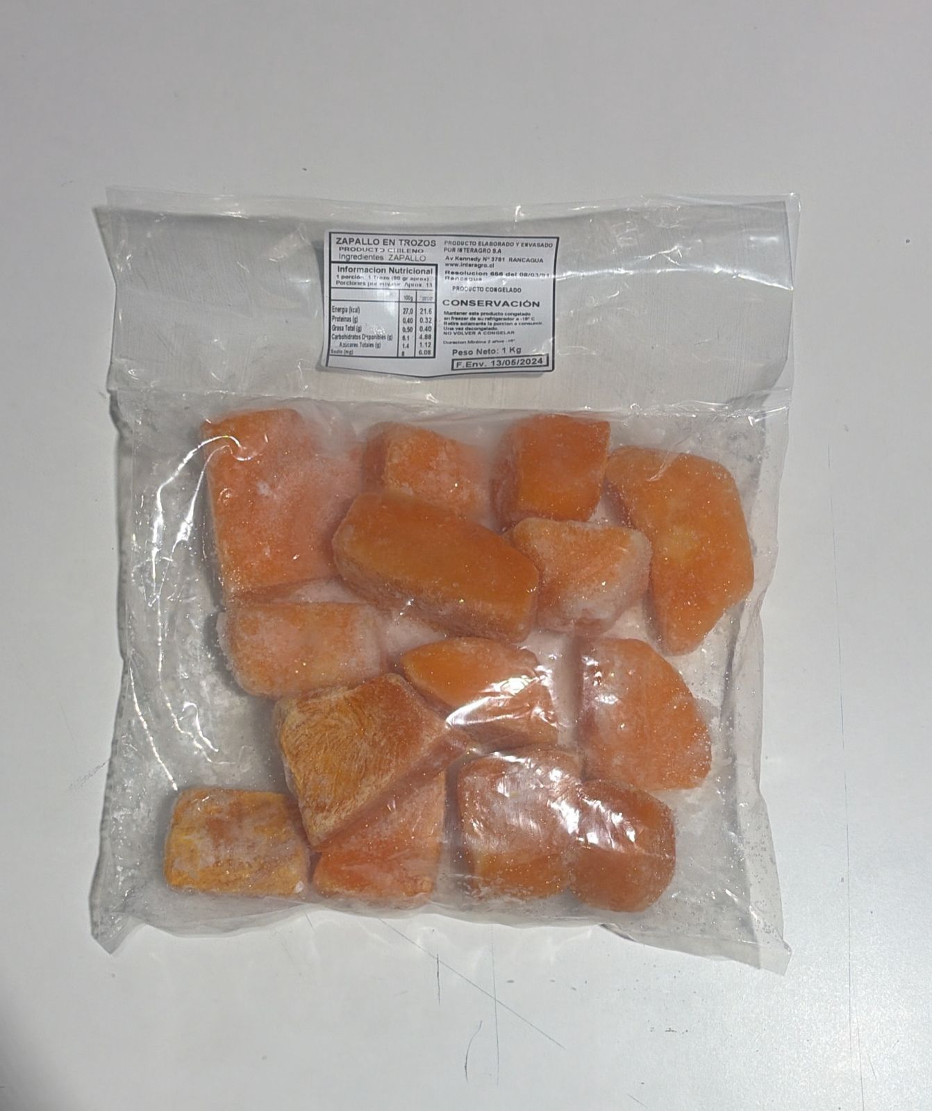 Zapallo Trozo 1 kg Interagro