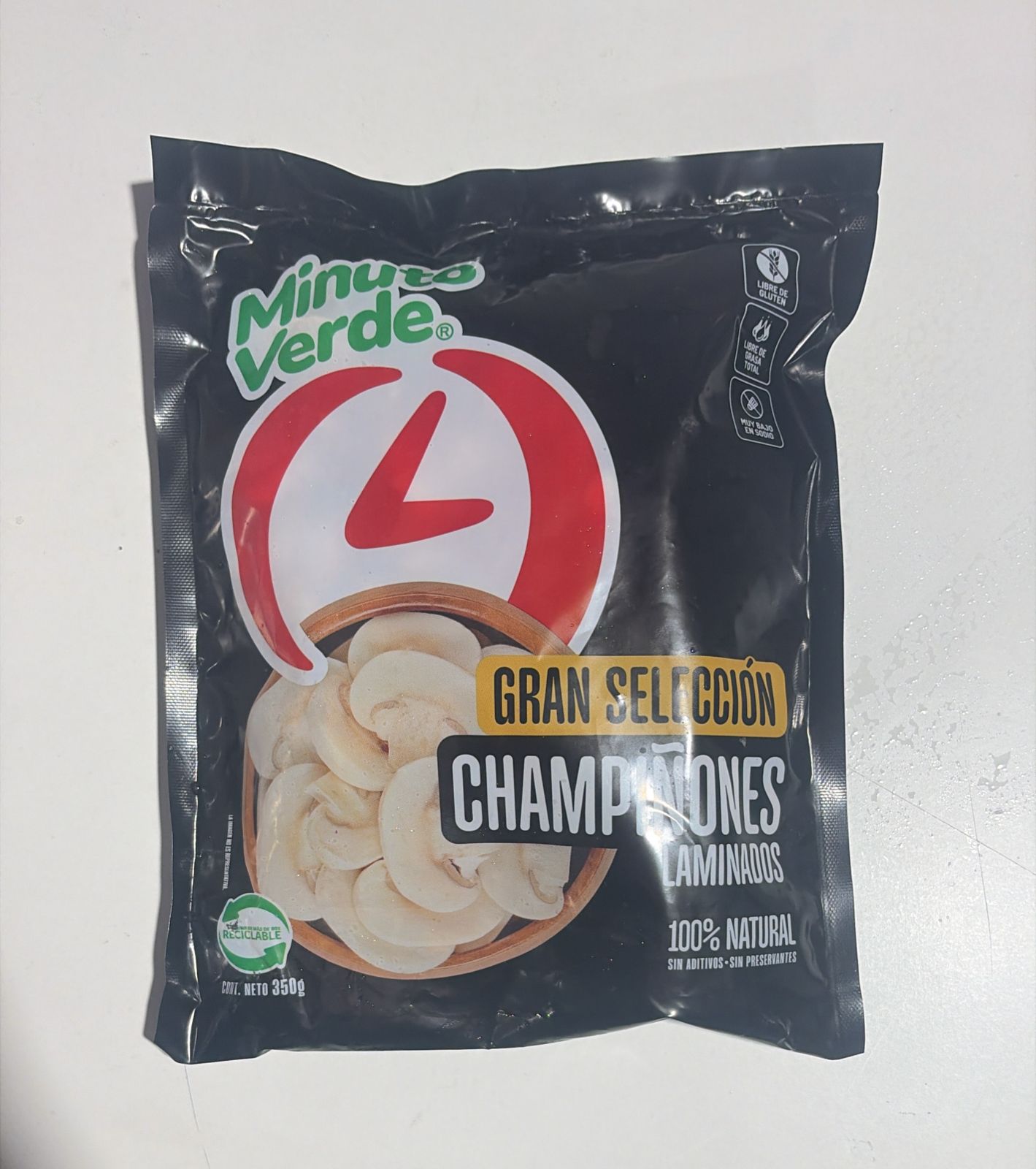 Champiñon Laminado 350 grs Minuto Verde